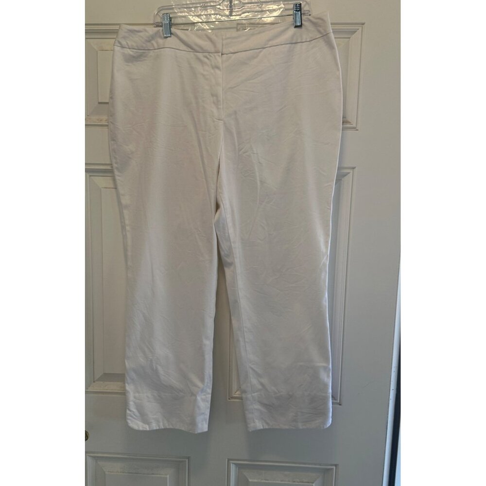 Worthington Stretch Women's Cotton Nylon Spandex Size 18 White